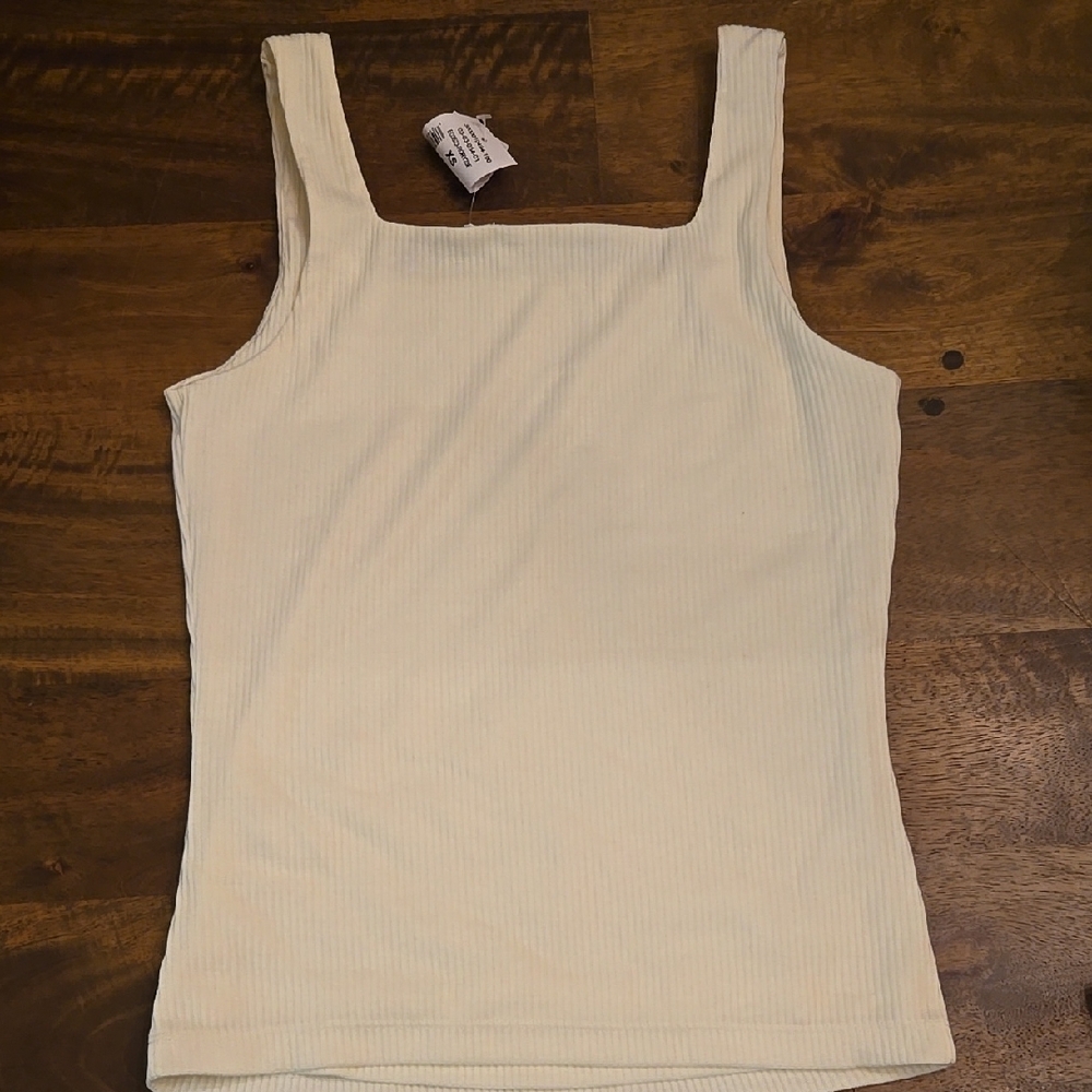 Ricki's Off White Ribbed Tank Top - Picture 2 of 4